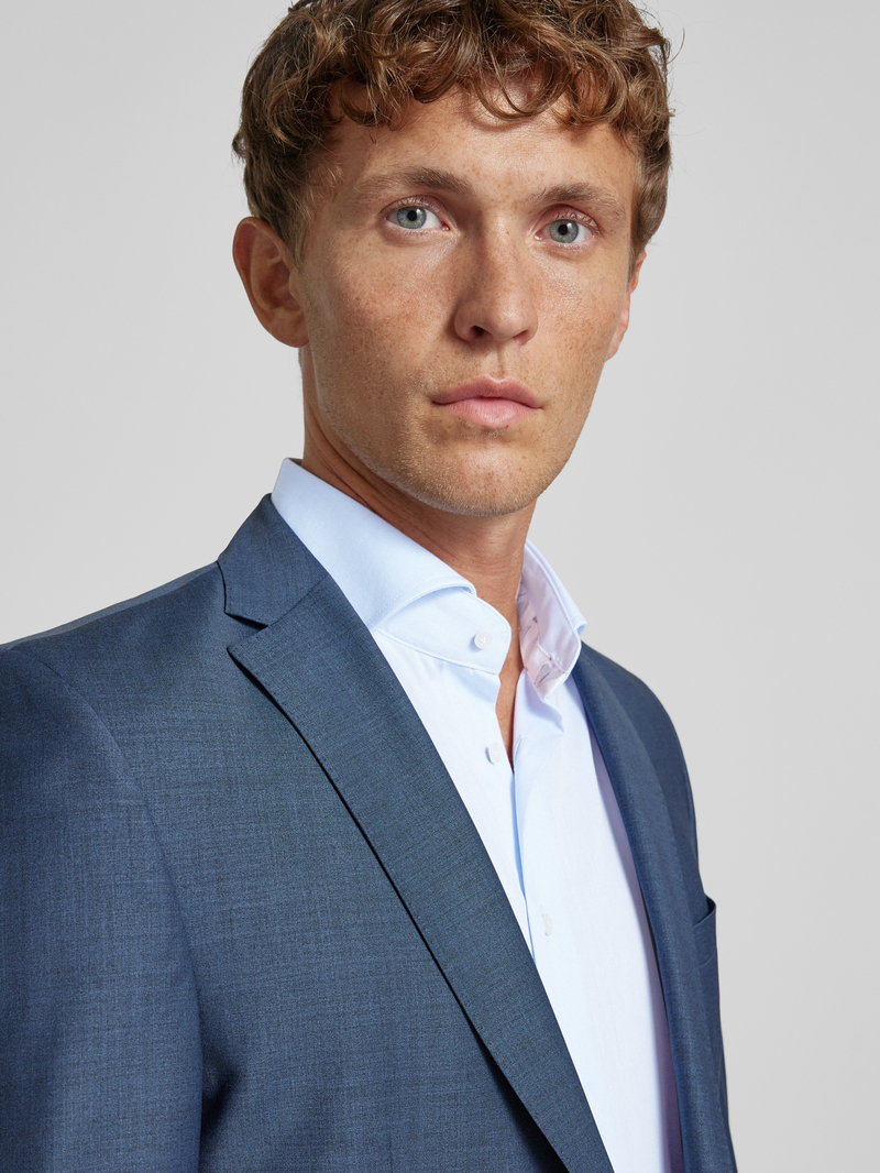 Profuomo Slim fit zakelijk overhemd met haaikraag model 'Cutaway'