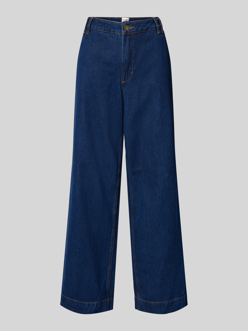My Essential Wardrobe Wide leg jeans met riemlussen model 'Tessa'