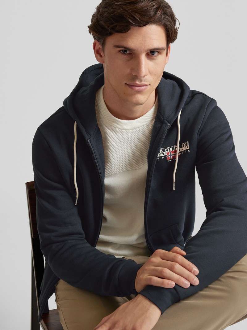 Napapijri Sweatjack met labelstitching model 'AYLMER'