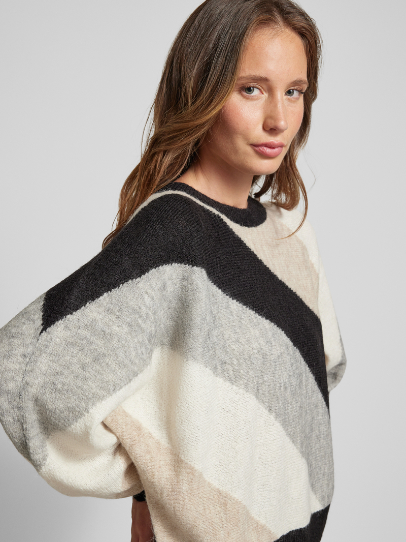 Ichi Gebreide pullover met raglanmouwen model 'KAMARA'