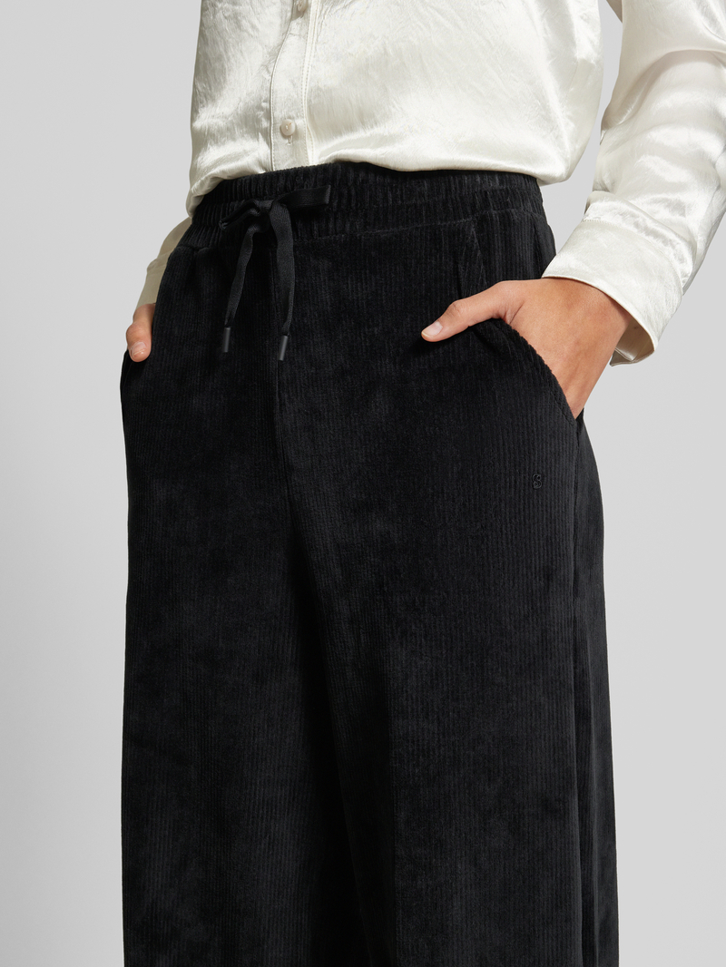 s.Oliver RED LABEL Regular fit corduroy broek van katoenmix met elastische band