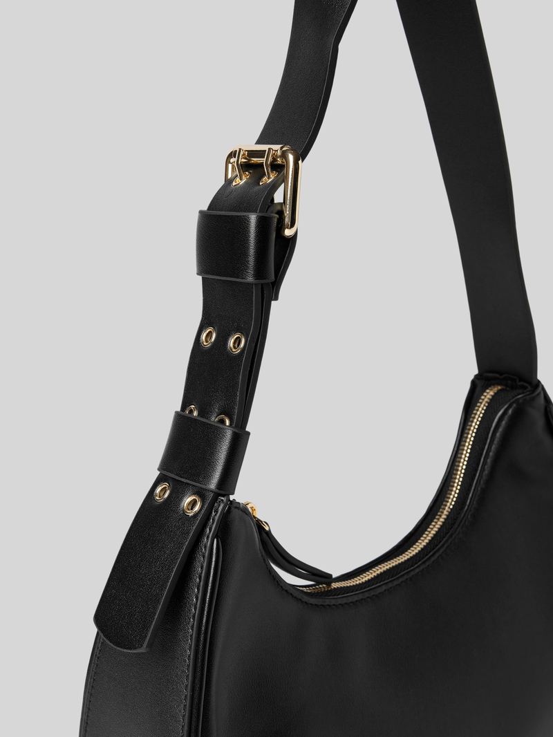 Seidenfelt Handtas met labelopschrift model 'DALARNA'