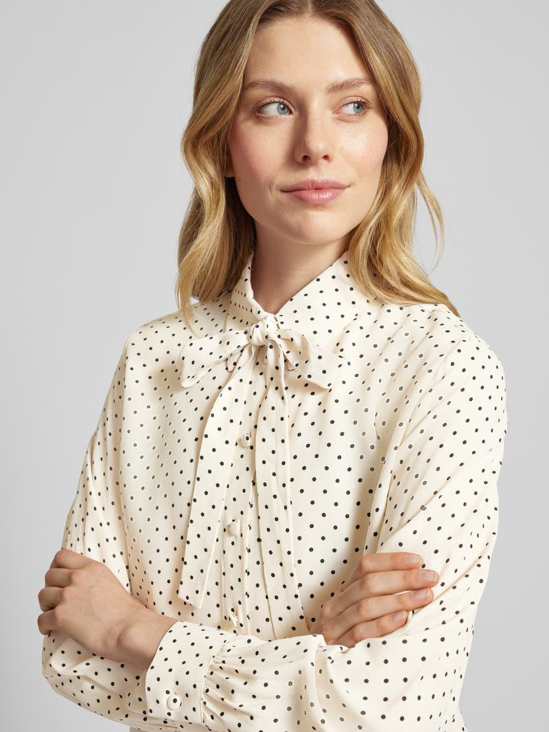 seidensticker Overhemdblouse van viscose met motiefprint