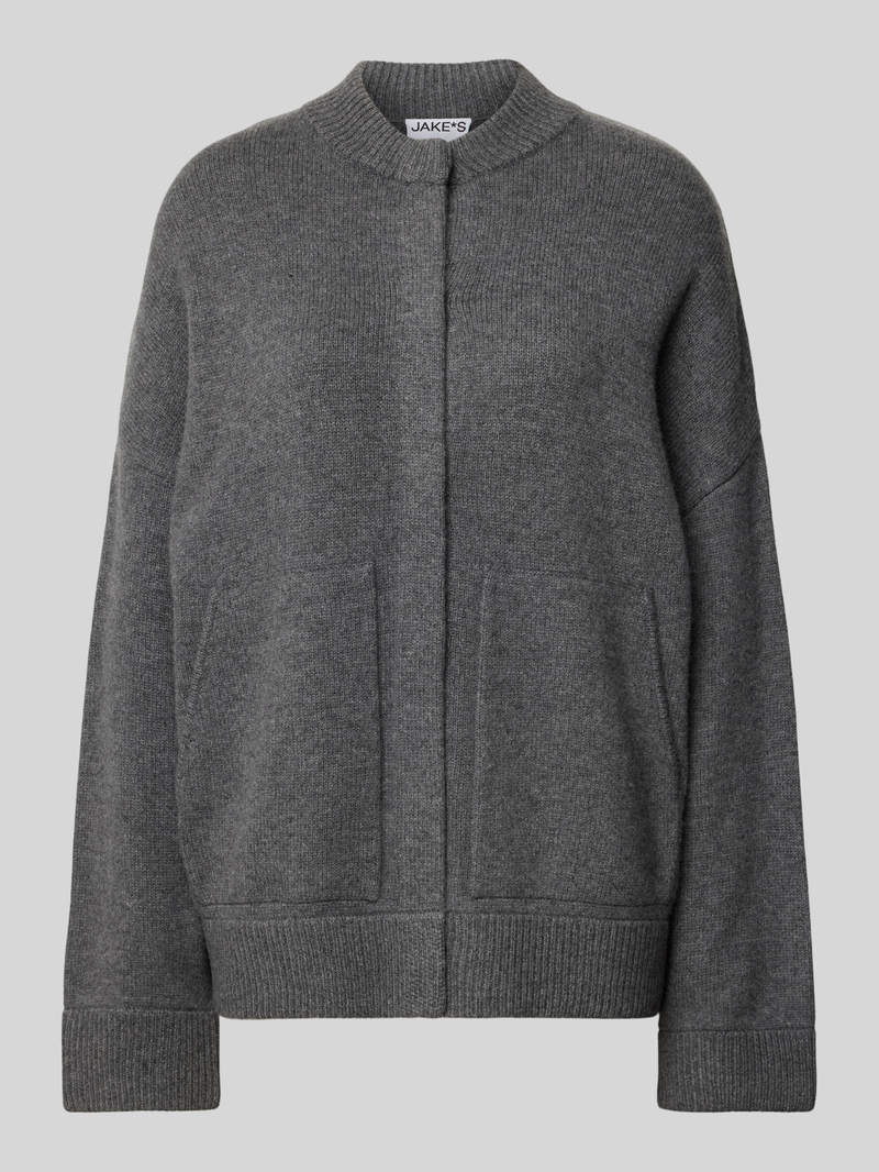 Jake*s Casual Oversized gebreid jack met ribboorden