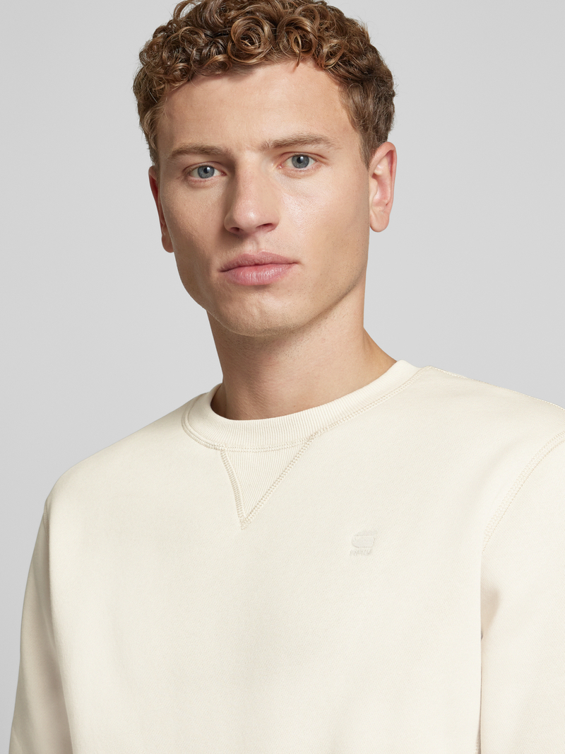 G-Star Raw Sweatshirt met ronde hals en logostitching