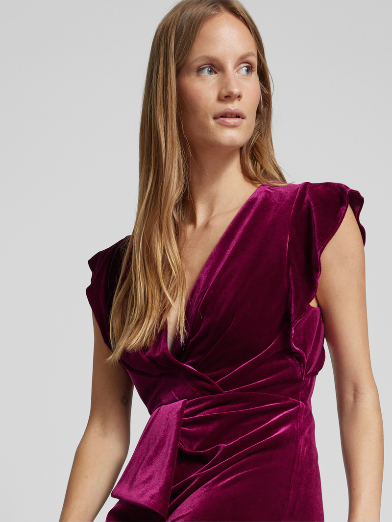 Adrianna Papell Cocktailjurk in wikkellook