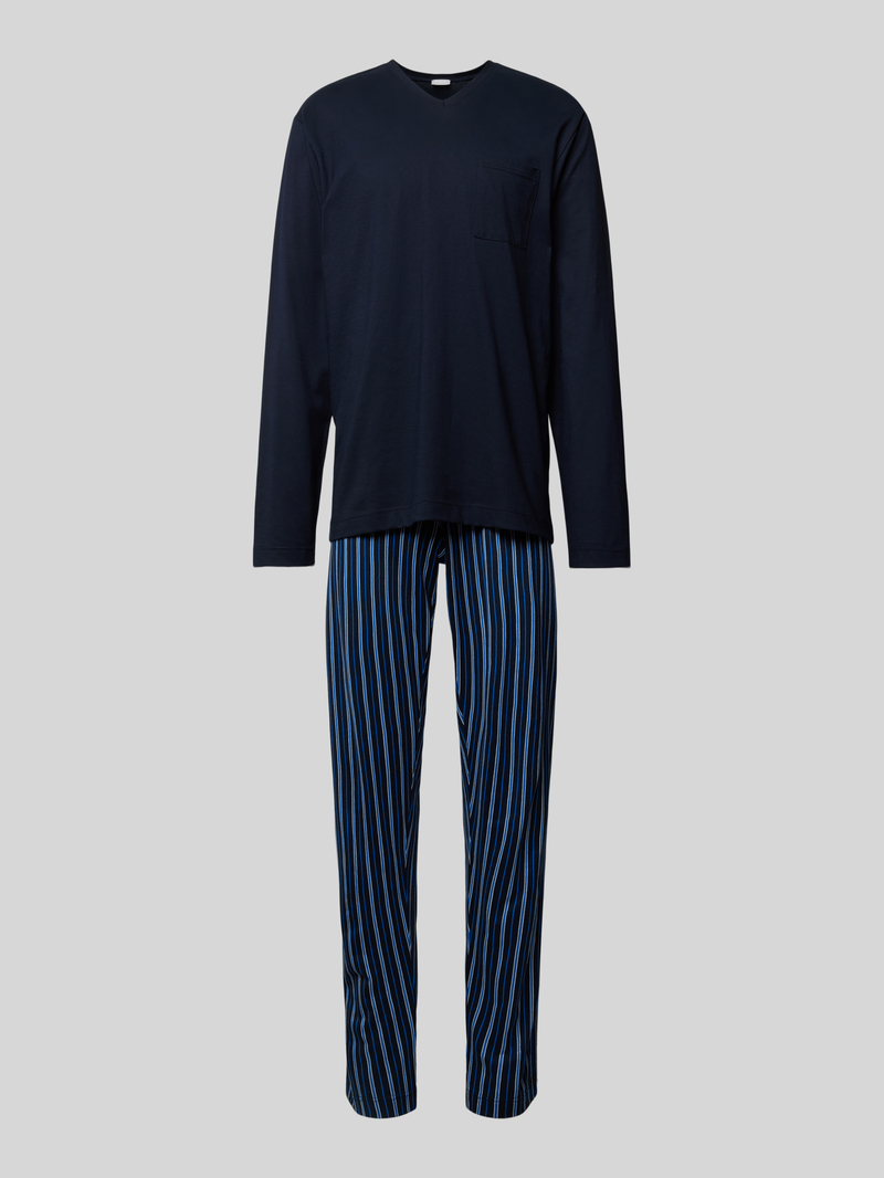 mey Pyjama met V-hals model 'Straight'