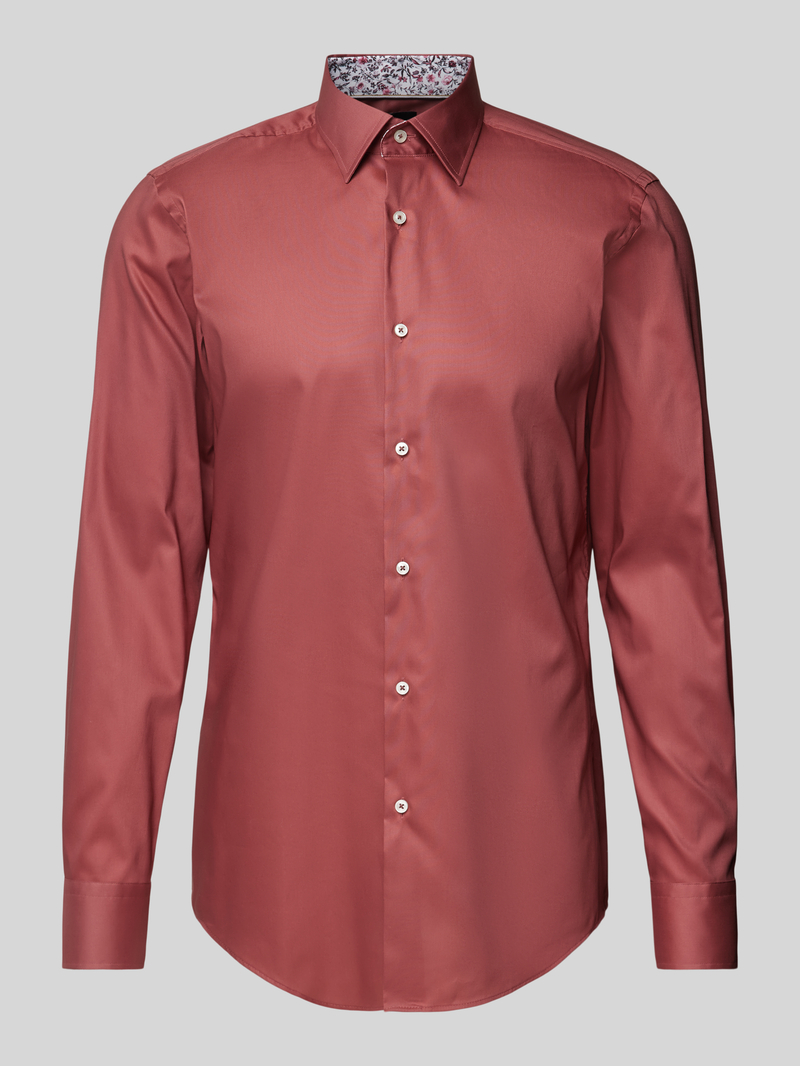 Boss Slim fit zakelijk overhemd met kentkraag model 'Hank'