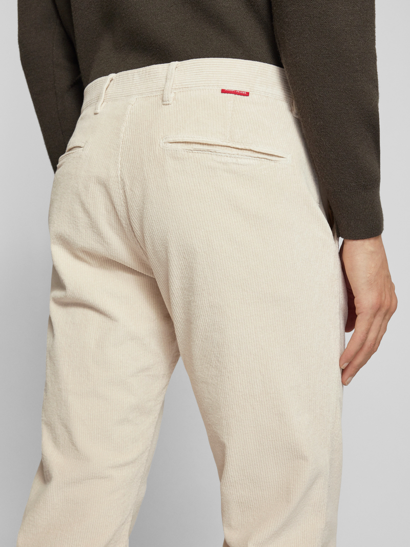 JOOP! JEANS Modern fit corduroy broek met riemlussen model 'Matthew'
