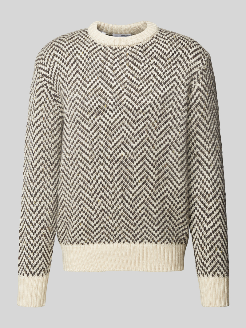 Selected Homme Gebreide pullover met ronde hals model 'HARRY'