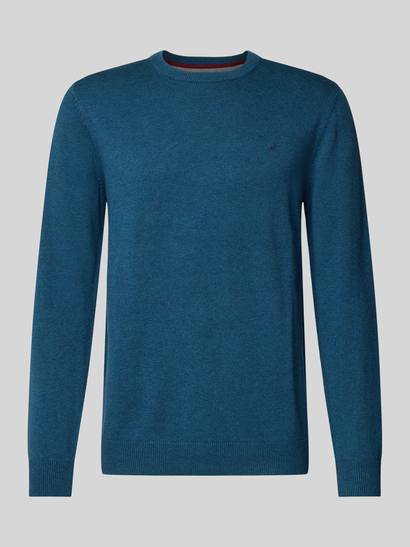 Christian Berg Men Gebreide pullover met wol en ronde hals