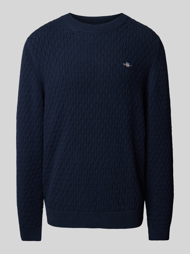 Gant Gebreide pullover met labelstitching