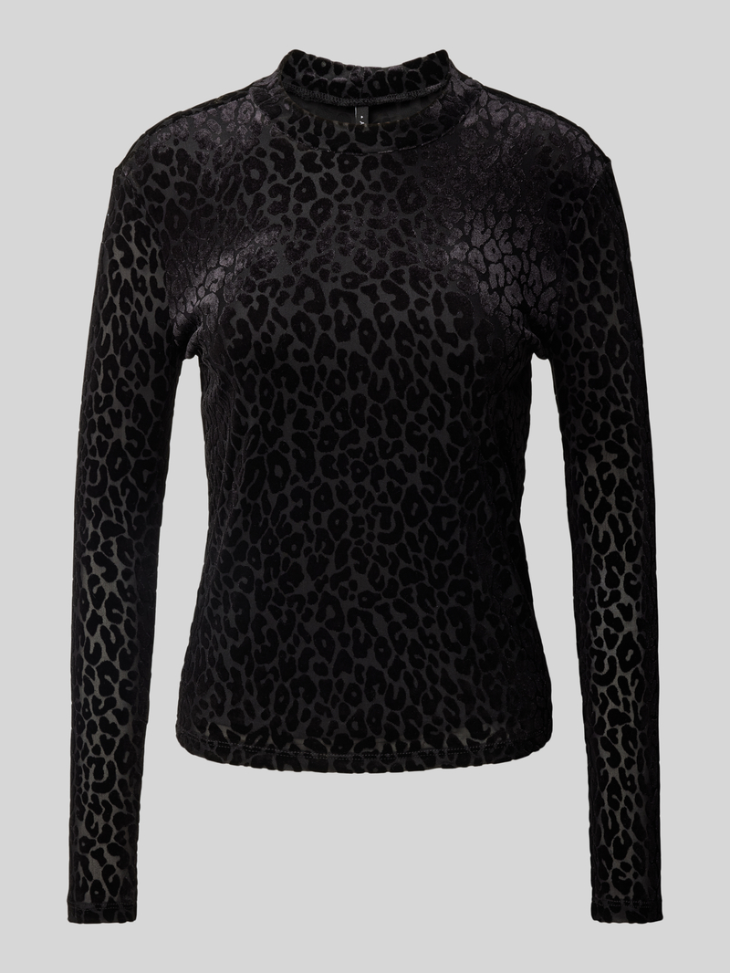 Only Shirt met lange mouwen en dierenmotief van mesh, model 'ELIANA'