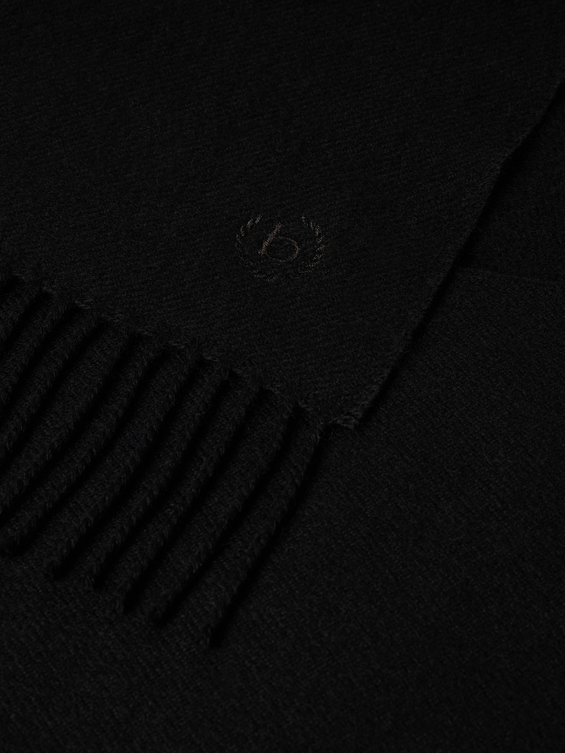 Bugatti Sjaal van scheerwol met labelstitching