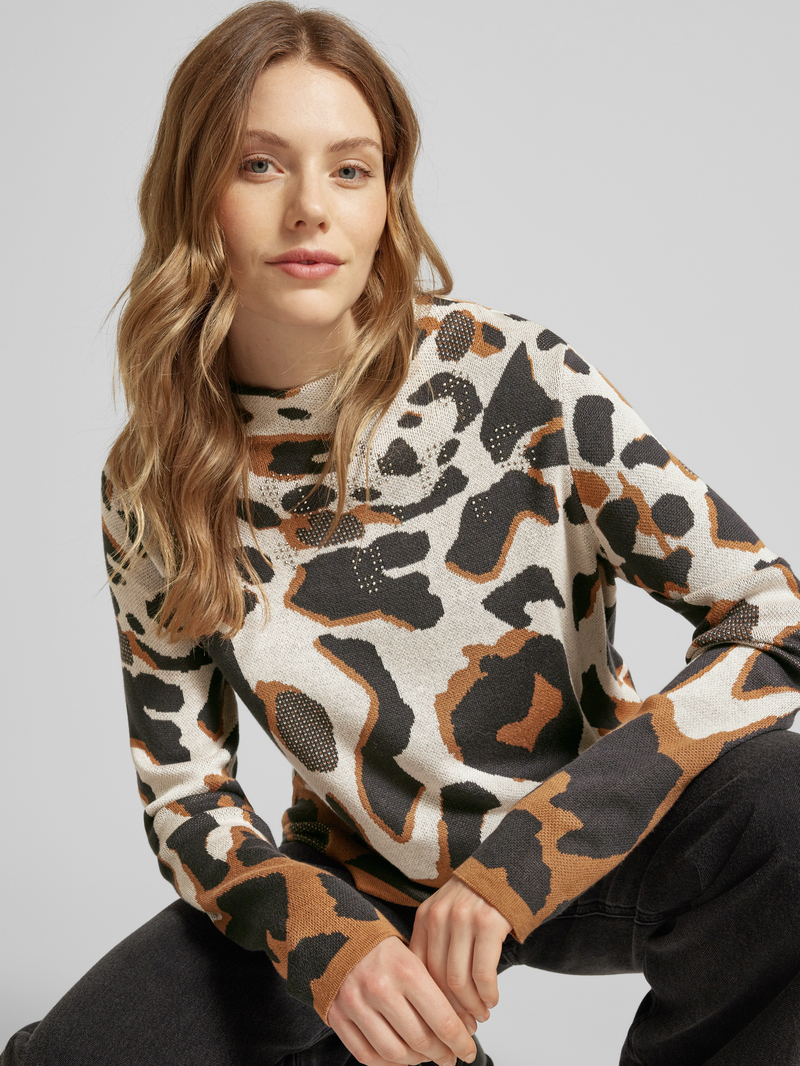 Betty Barclay Gebreide pullover met siersteentjes