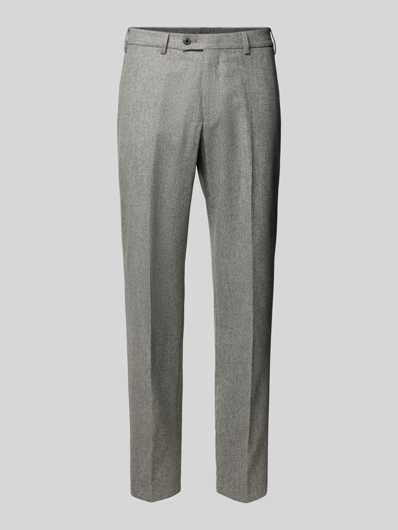 Hiltl Slim fit broek van scheerwol met persplooien, model 'PIACENZA'