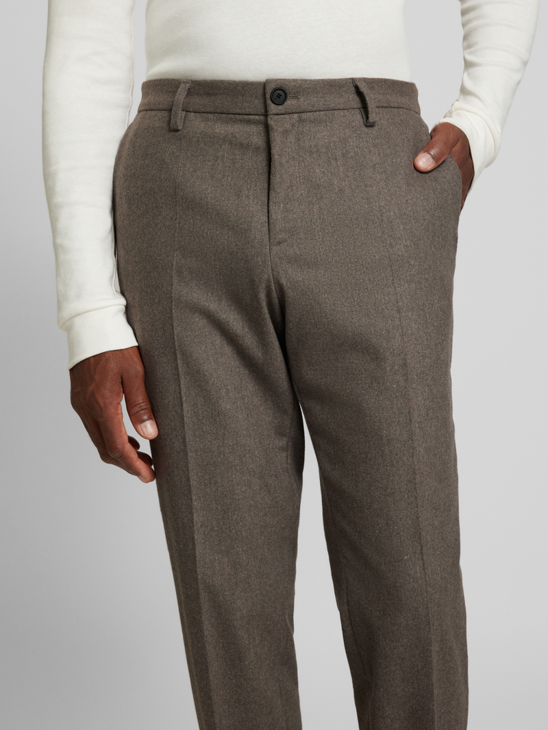 Boss Slim fit pantalon met persplooien model 'Genius'