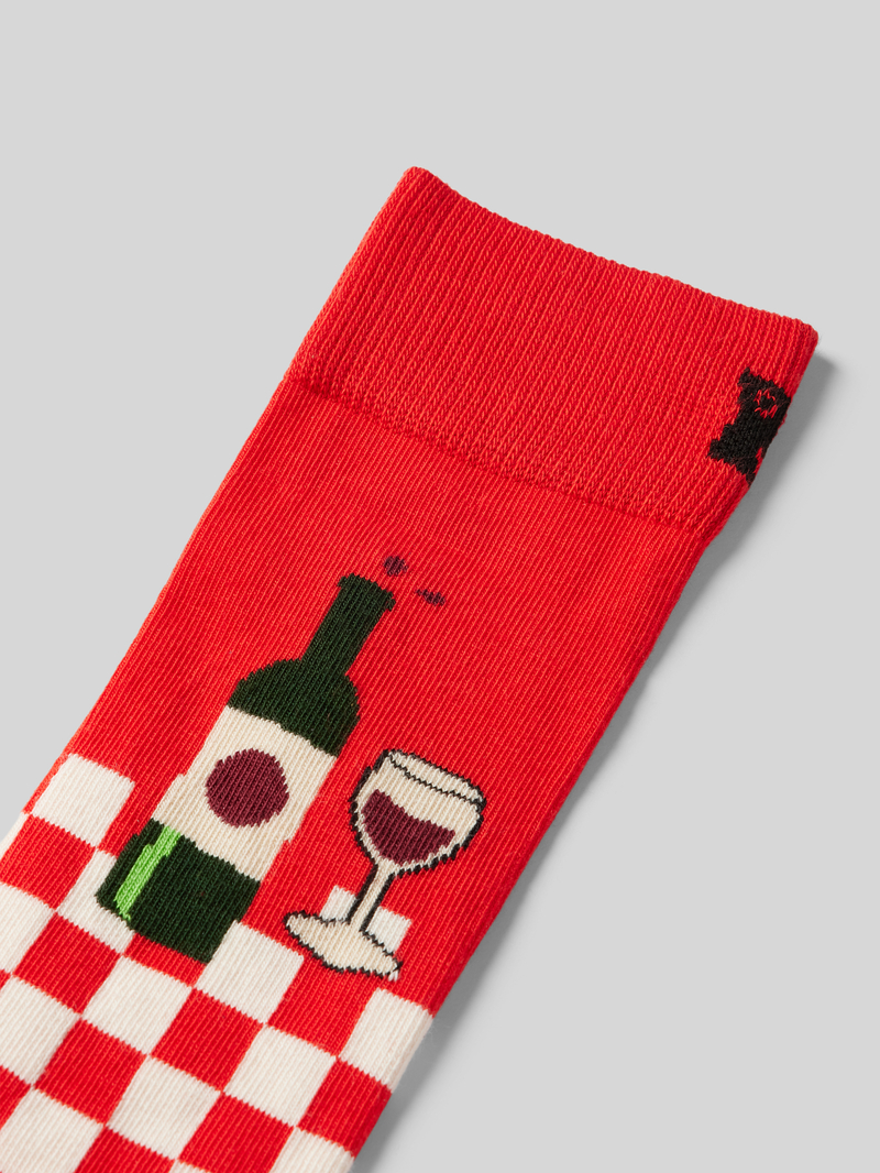 Happy Socks Sokken met labelprint model 'PUPPY'