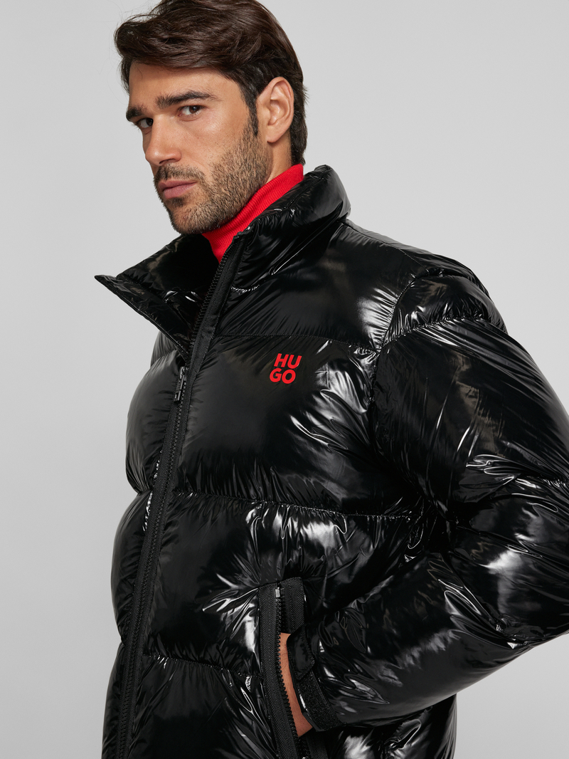 HUGO Gewatteerd jack met labelprint model 'Biron'
