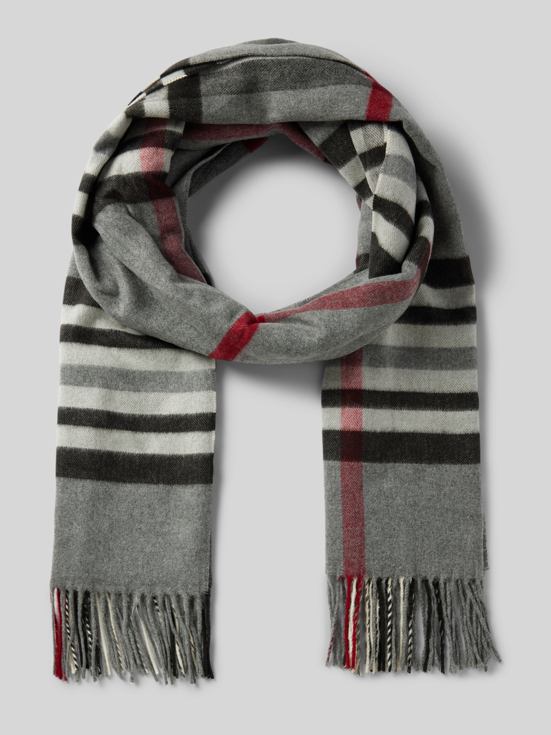 Fraas Sjaal met franjes model 'Cashmink Karo'