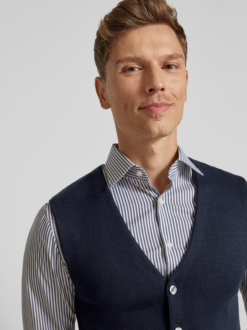 Christian Berg Men Gebreid gilet met V-hals