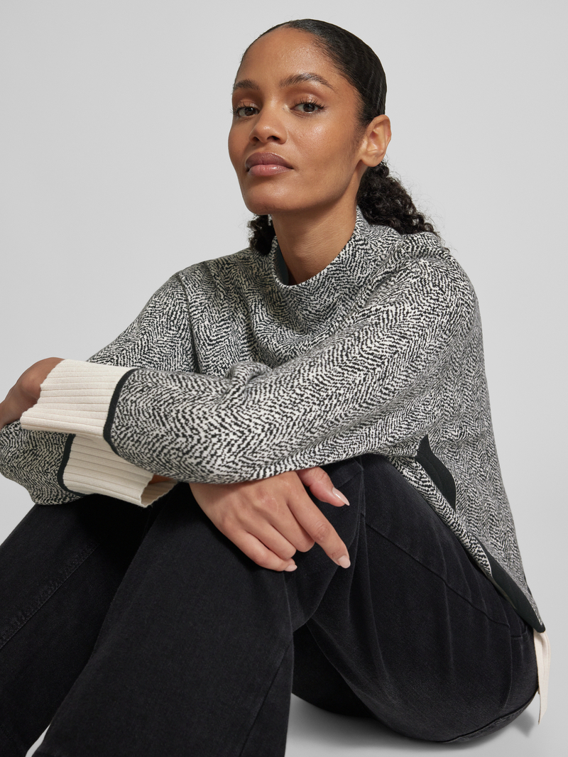 Zero Gebreide pullover met opstaande kraag