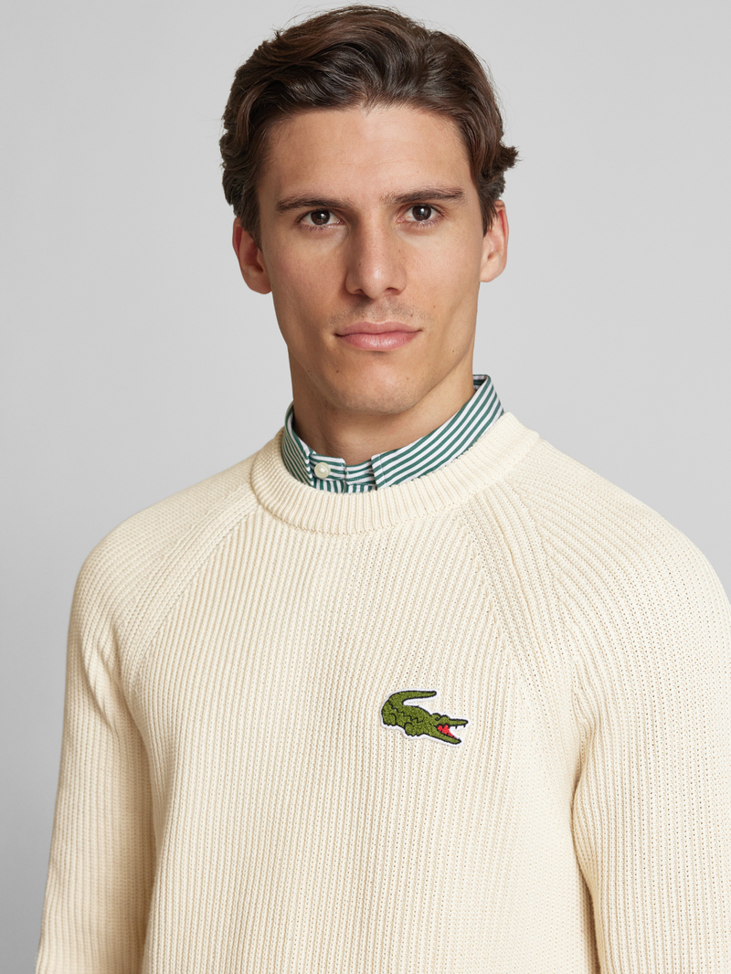 Lacoste Gebreide pullover met ribboorden