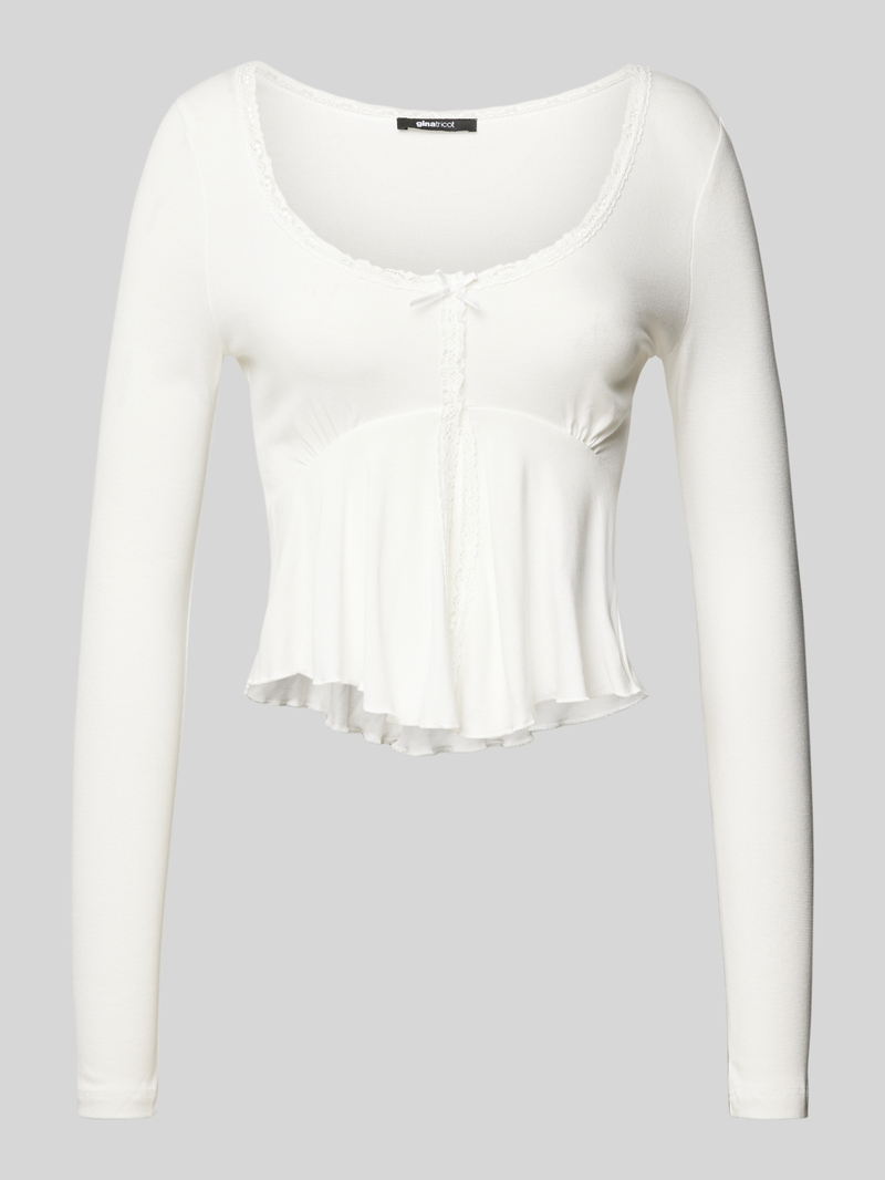Gina Tricot Shirt met lange mouwen en kant