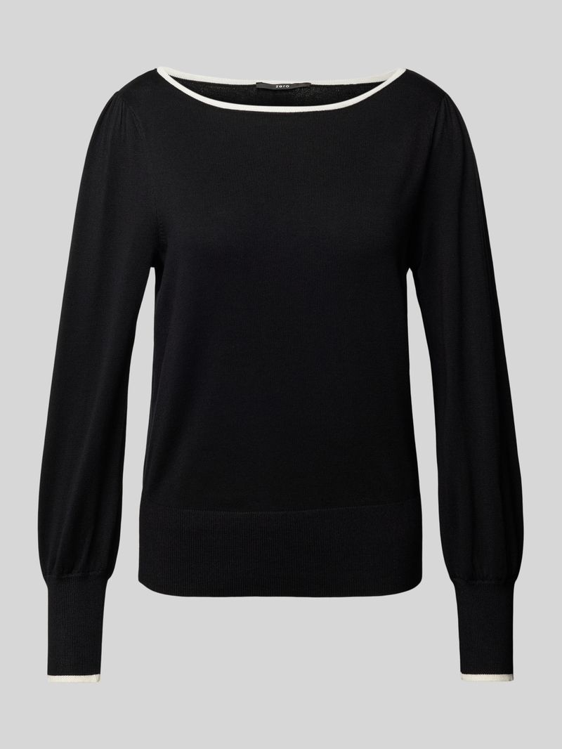 Zero Gebreide pullover met boothals