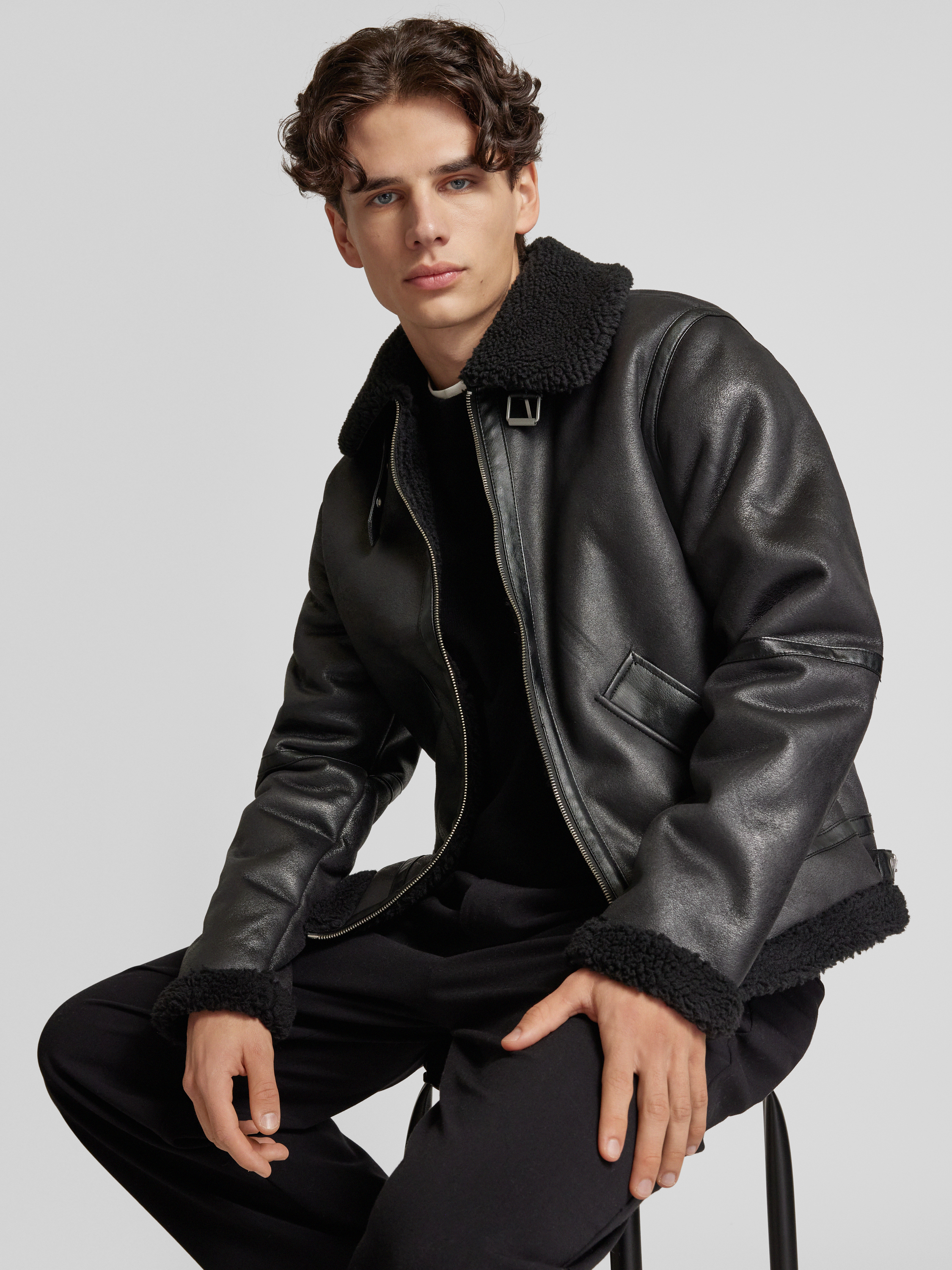 jack & jones Jack met platte kraag model 'COLE AVIATOR'