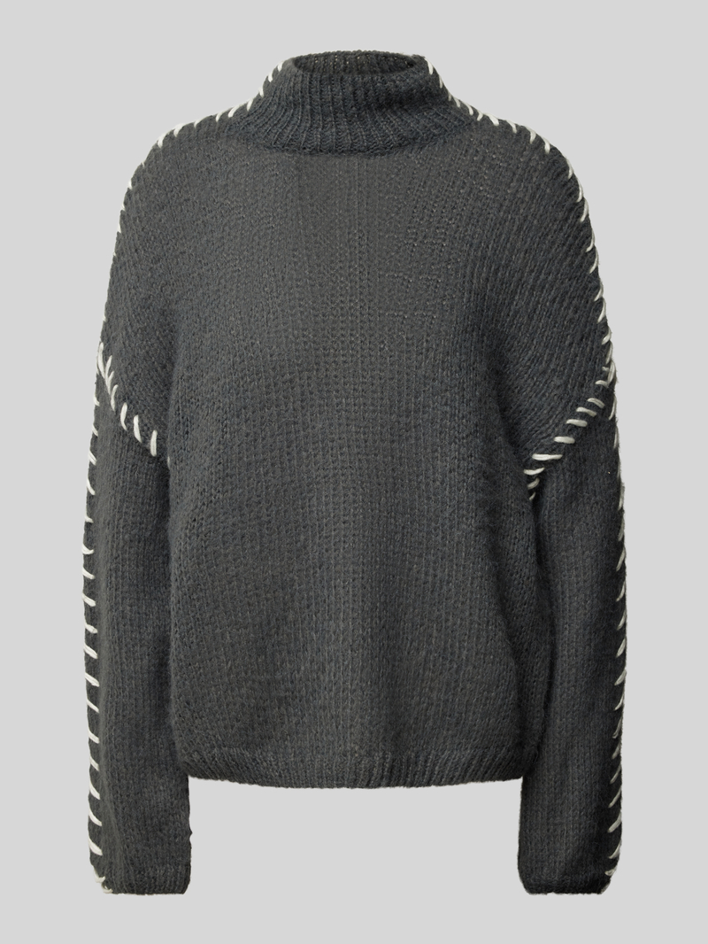 Vila Oversized gebreide pullover met opstaande kraag, model 'CHOCA'