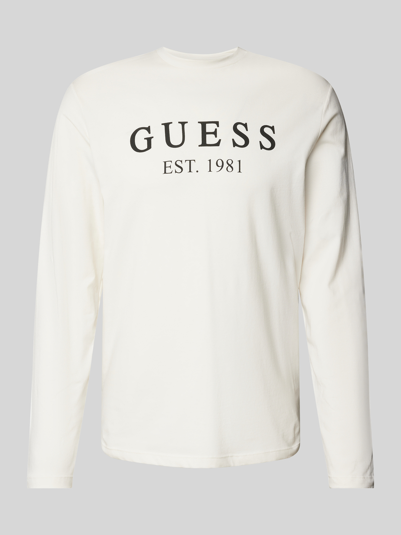 Guess Shirt met lange mouwen en labelprint