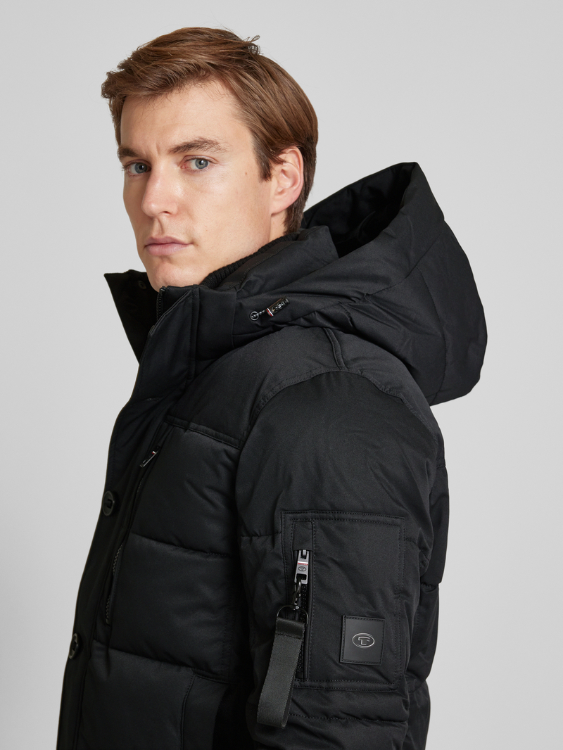 Tom Tailor Gewatteerd regular fit jack met afneembare capuchon