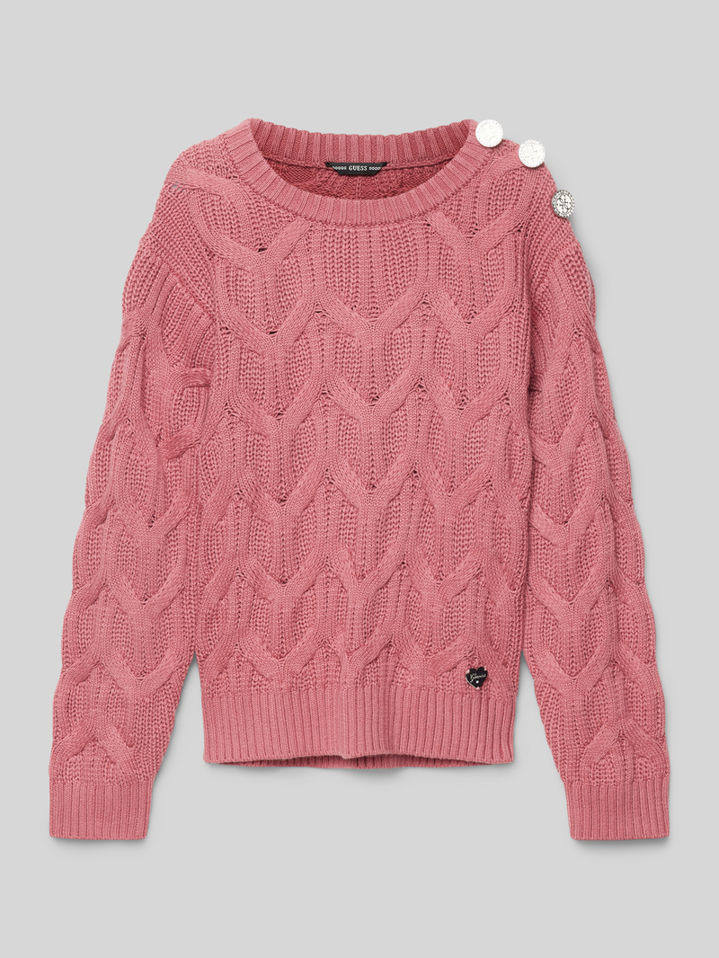 Guess Gebreide pullover met ronde hals