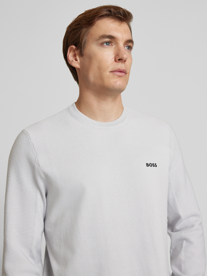 BOSS Green Gebreide pullover met labelopschrift model 'Momentum'