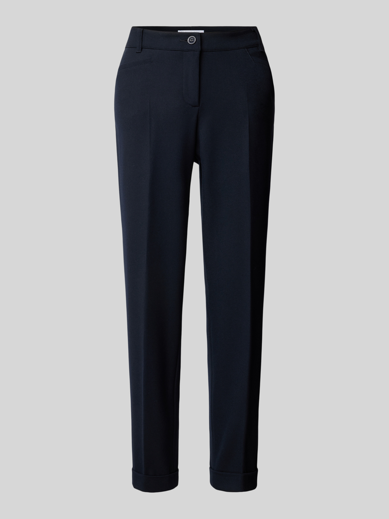 RAFFAELLO ROSSI Tapered fit stoffen broek met persplooien model 'UTE'