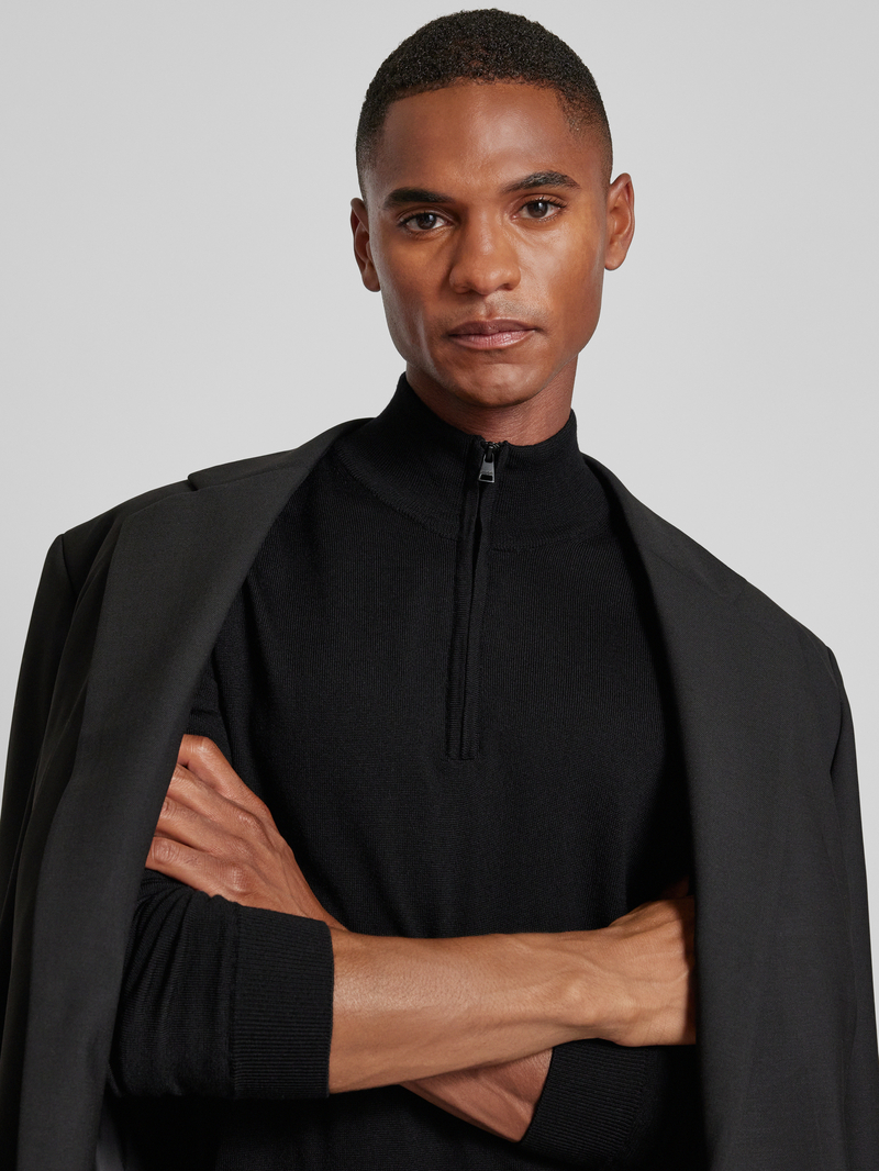 HUGO Gebreide pullover met schipperskraag model 'San Quirin'