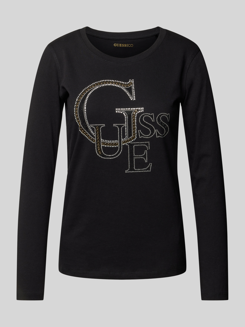 Guess Shirt met lange mouwen en strass-steentjes