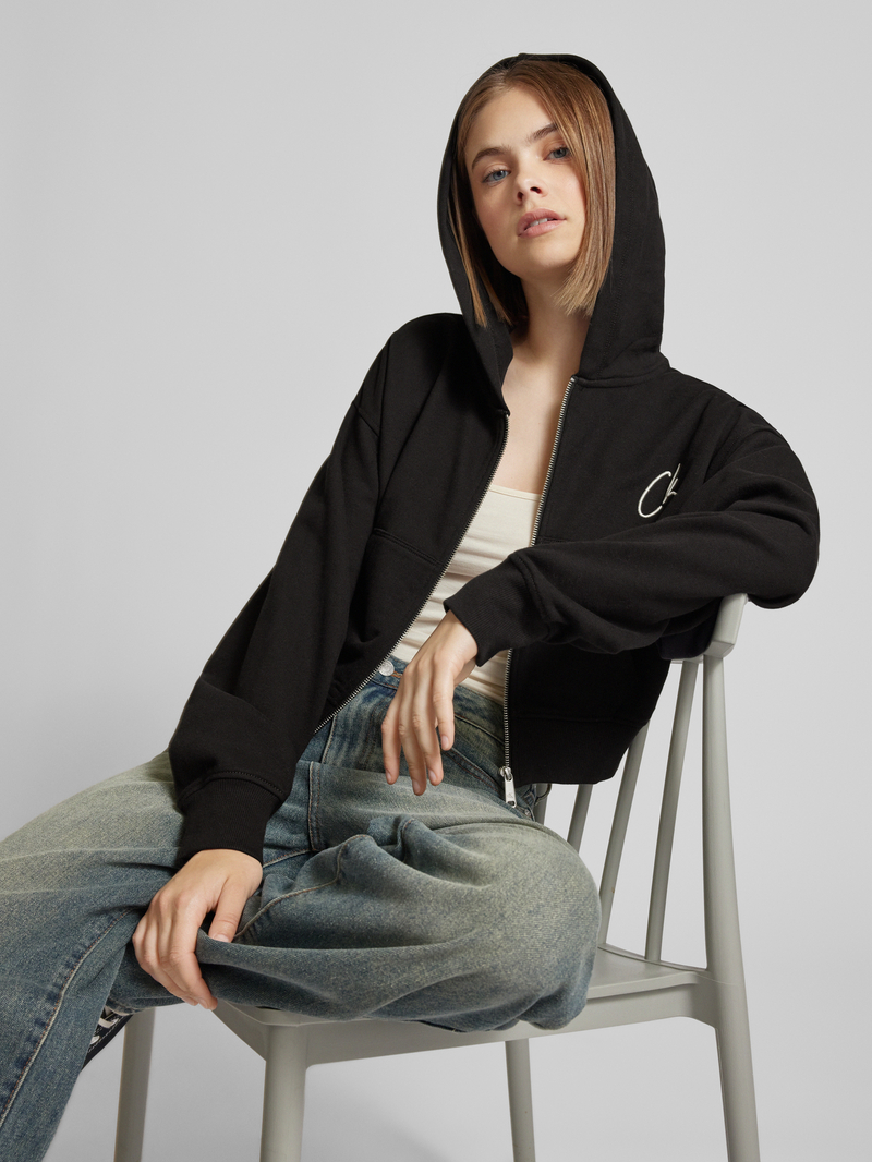 Calvin Klein Jeans Sweatjack met logostitching