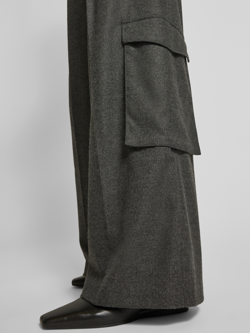 HUGO Wide leg pantalon met bandplooien model 'Herota'