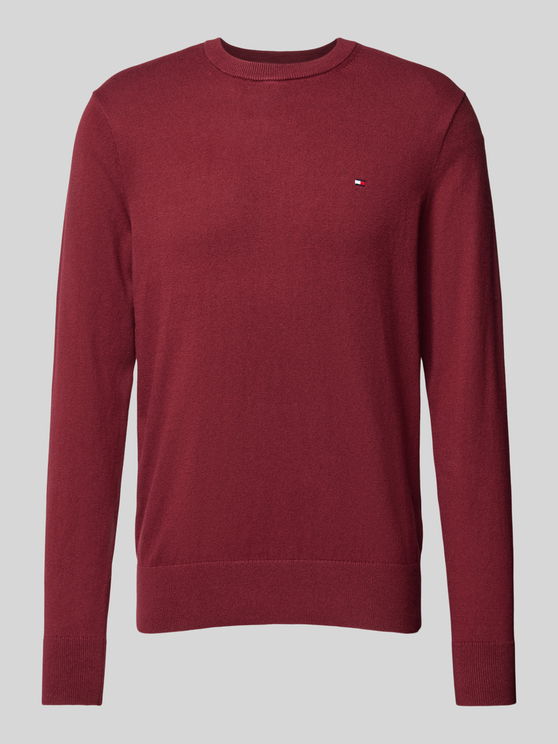 Tommy Hilfiger Gebreide pullover met logostitching, model 'PIMA'