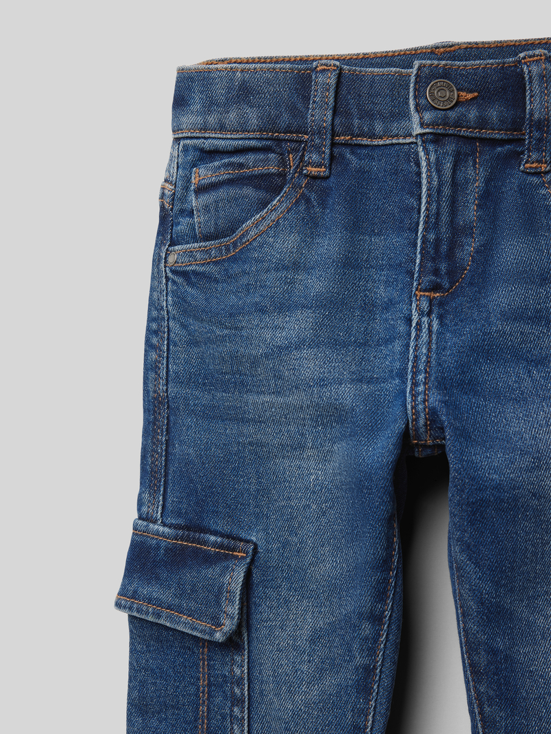 s.Oliver RED LABEL Straight fit jeans van katoenmix met cargozakken model 'PELLE'