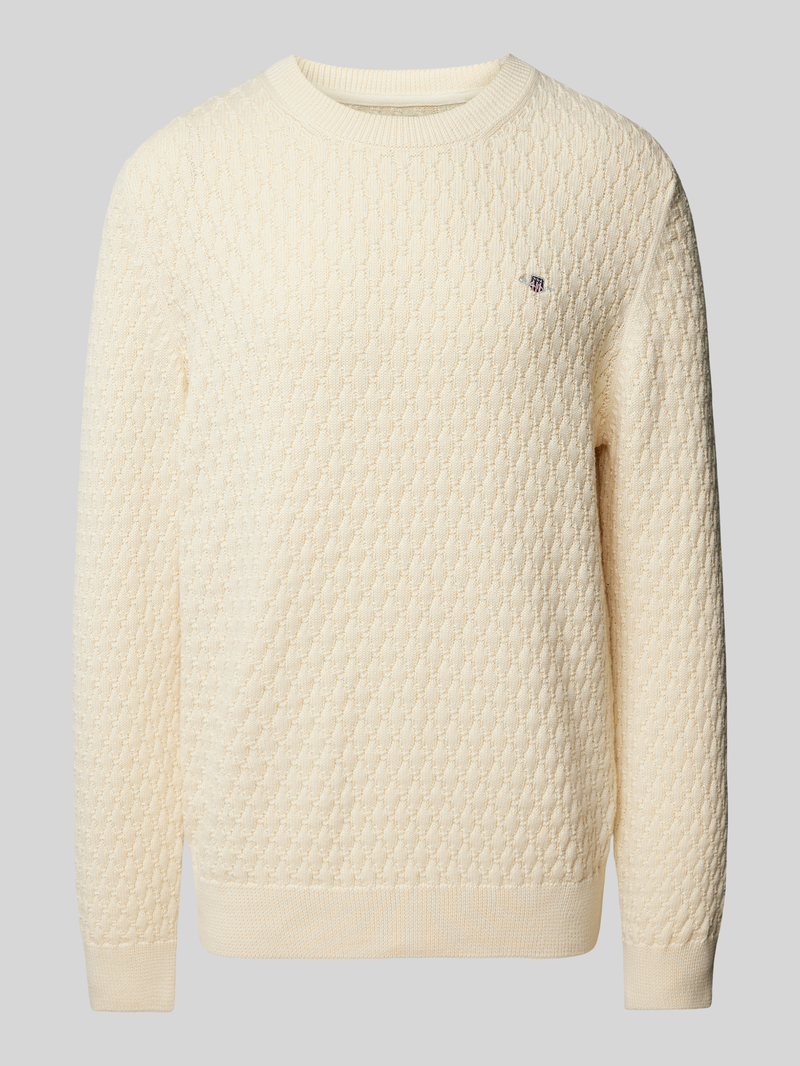 Gant Gebreide pullover met labelstitching