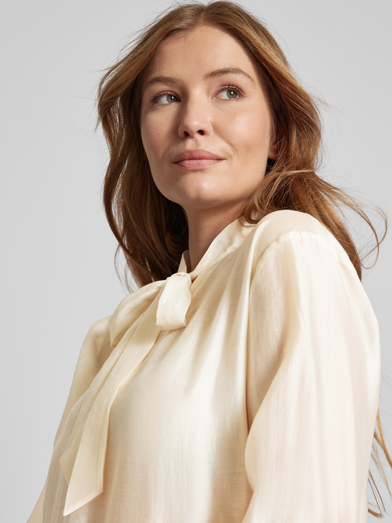 Stefanel Regular fit blouse met strikdetail