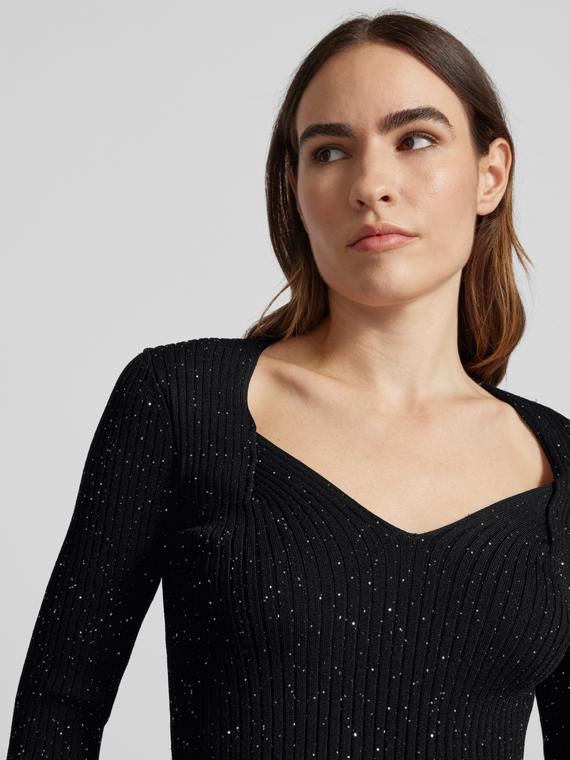 Boss Gebreide pullover met siersteentjes model 'Ferim'