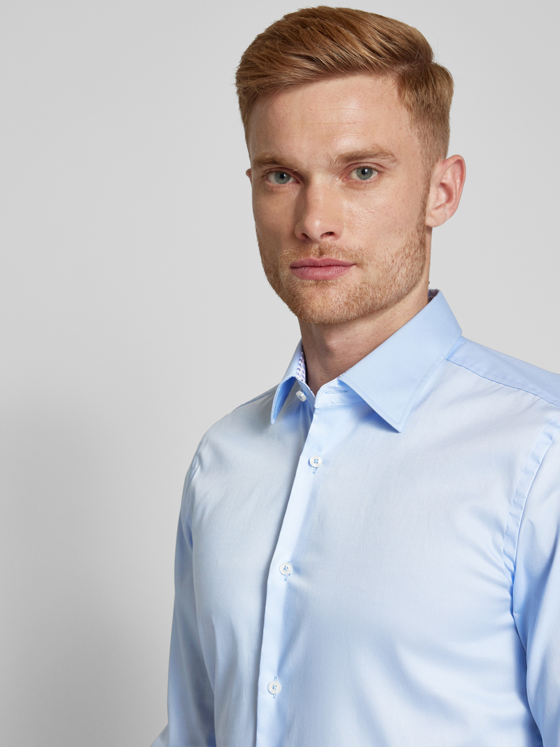 Boss Slim fit zakelijk overhemd van puur katoen