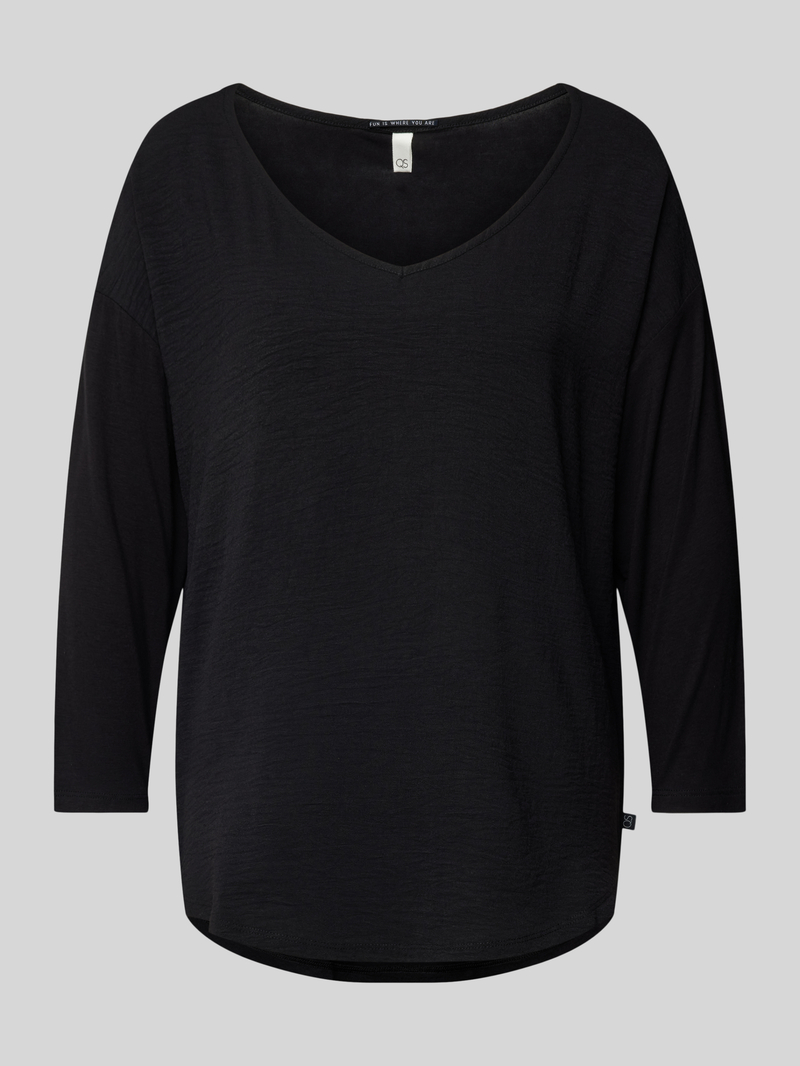 QS Shirt met 3 4-mouwen en extra brede schouders