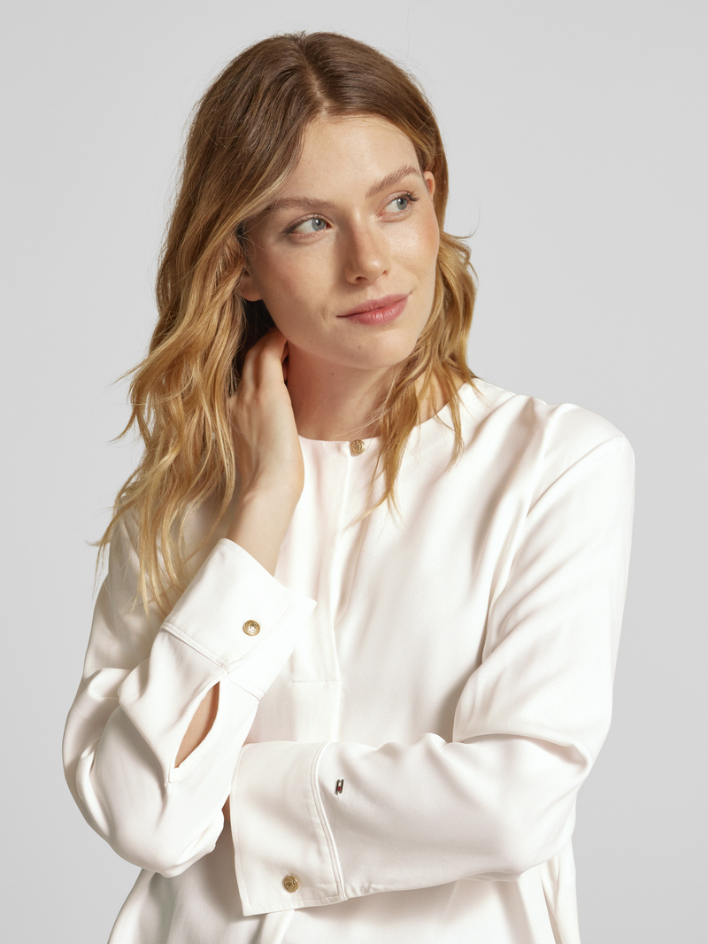 Tommy Hilfiger Regular fit blouse met knoopsluiting