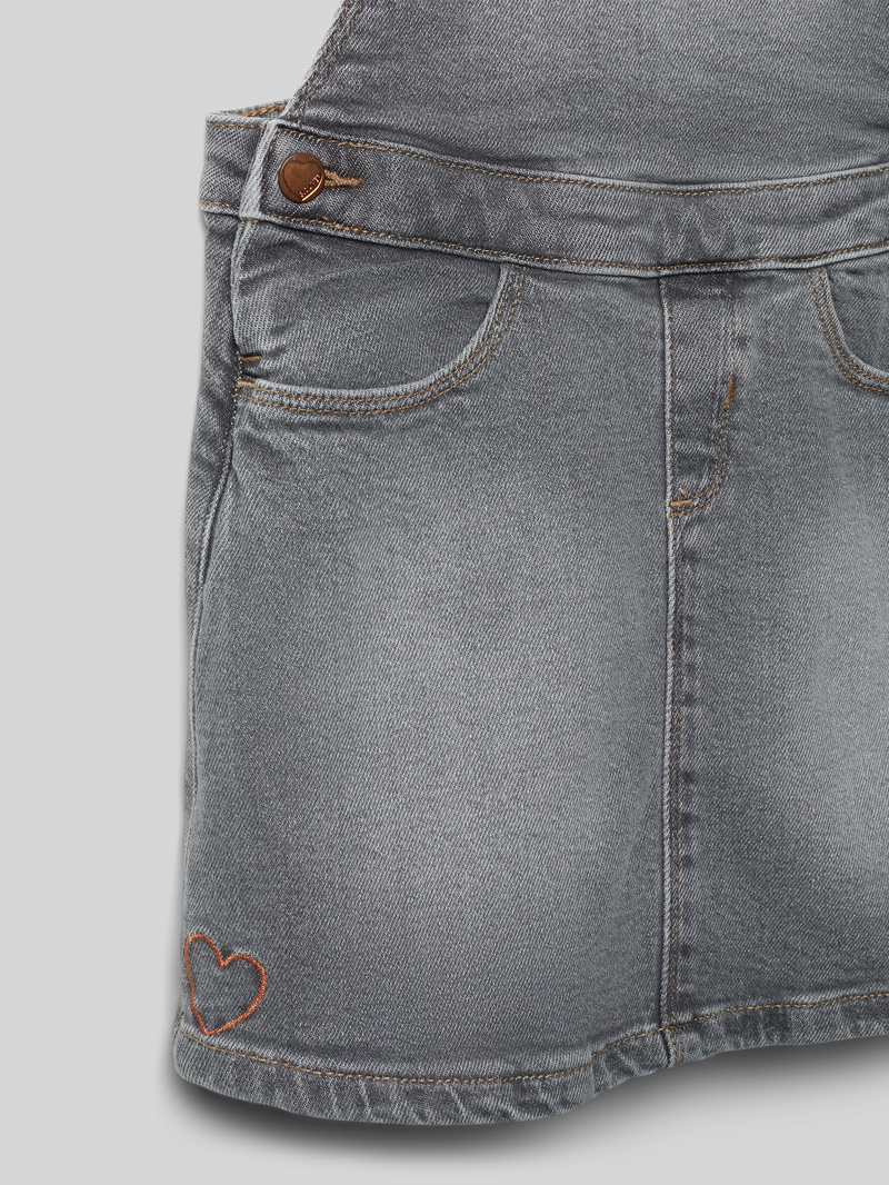 s.Oliver RED LABEL Regular fit jeans tuinrok van katoenmix met borduursel