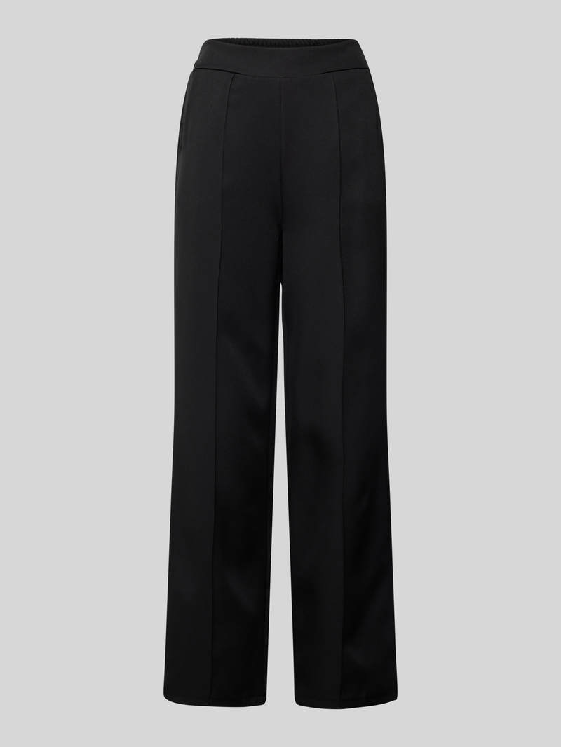 ZABAIONE Wide leg stoffen broek met vaste persplooien